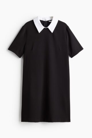 H & M - Jurk met kraag - Zwart