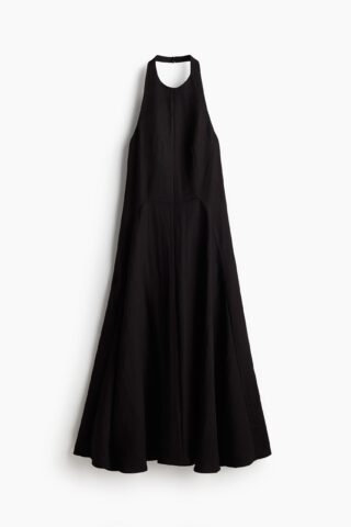 H & M - Uitlopende halterjurk - Zwart