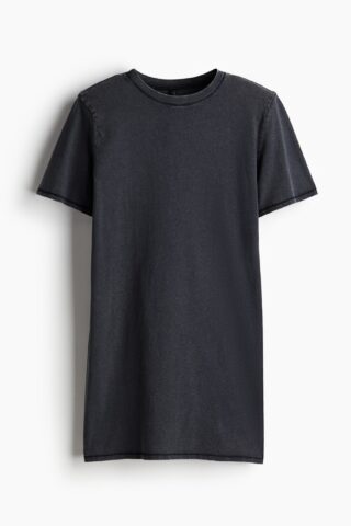 H & M - T-shirtjurk met schoudervullingen - Zwart