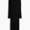 H & M - Ribgebreide jurk met turtleneck - Zwart