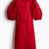 H & M - Jurk met broderie anglaise - Rood