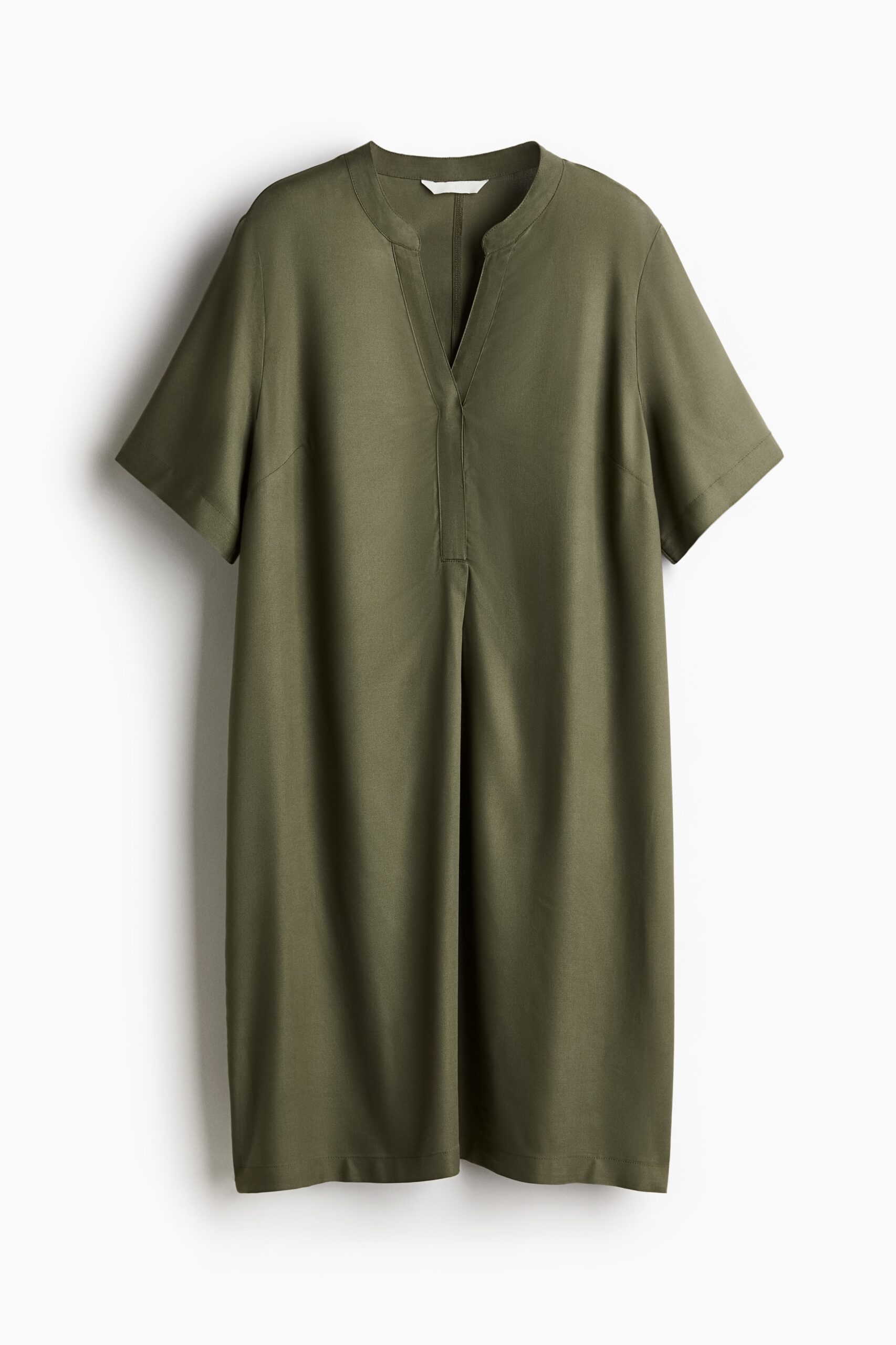 H & M - Tuniekjurk van viscose - Donker Kakigroen