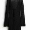 H & M - Gebreide deep-backjurk - Zwart