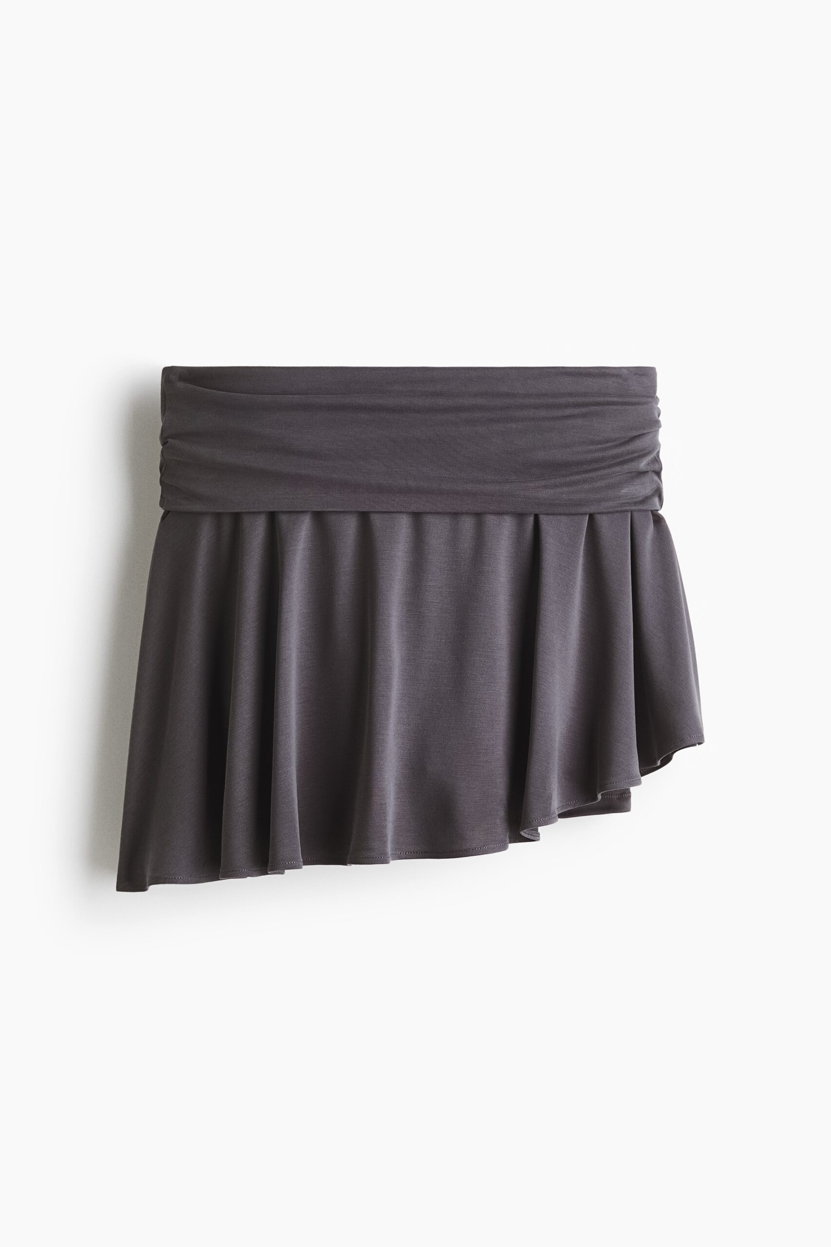 H & M - Asymmetrische yogarok met omslagtaille - Donkergrijs