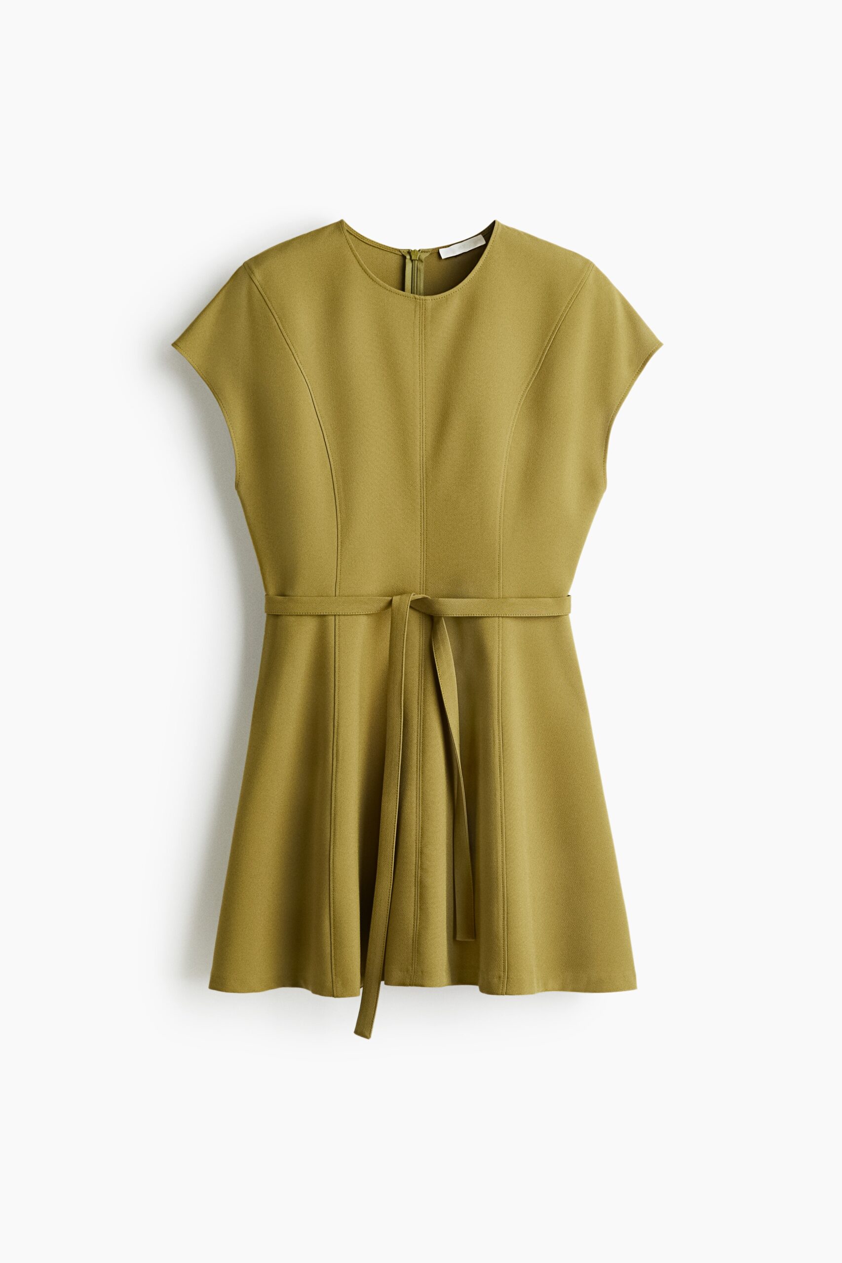 H & M - Jurk met strikceintuur - Olijfgroen H & M - Jurk met strikceintuur - Olijfgroen