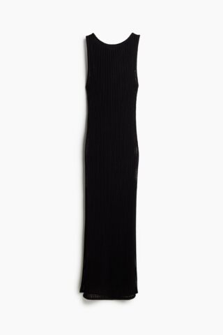 H & M - Ajourgebreide strandjurk - Zwart
