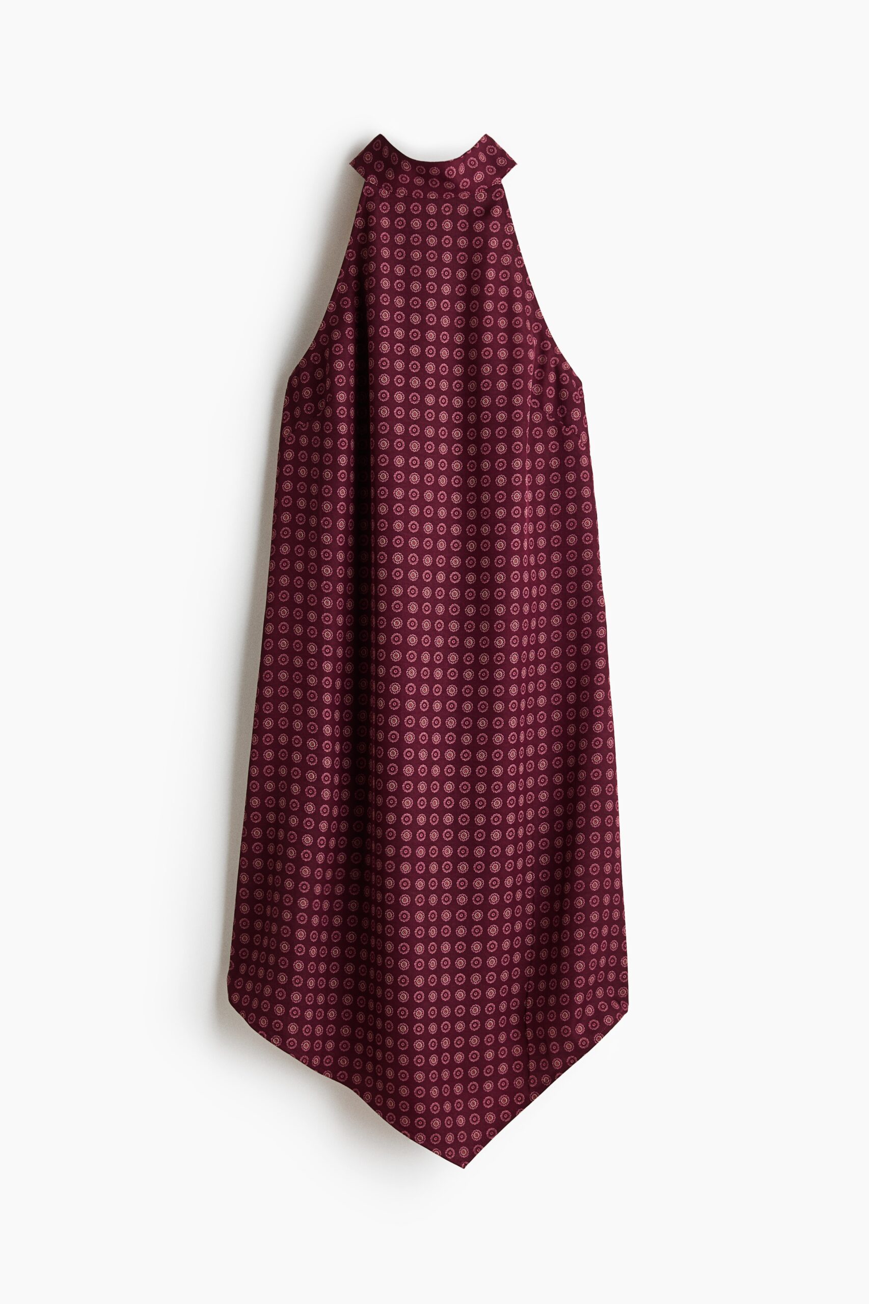 H & M - Jurk met strikbanden en handkerchief-belijning - Donkerpaars/Bloemen