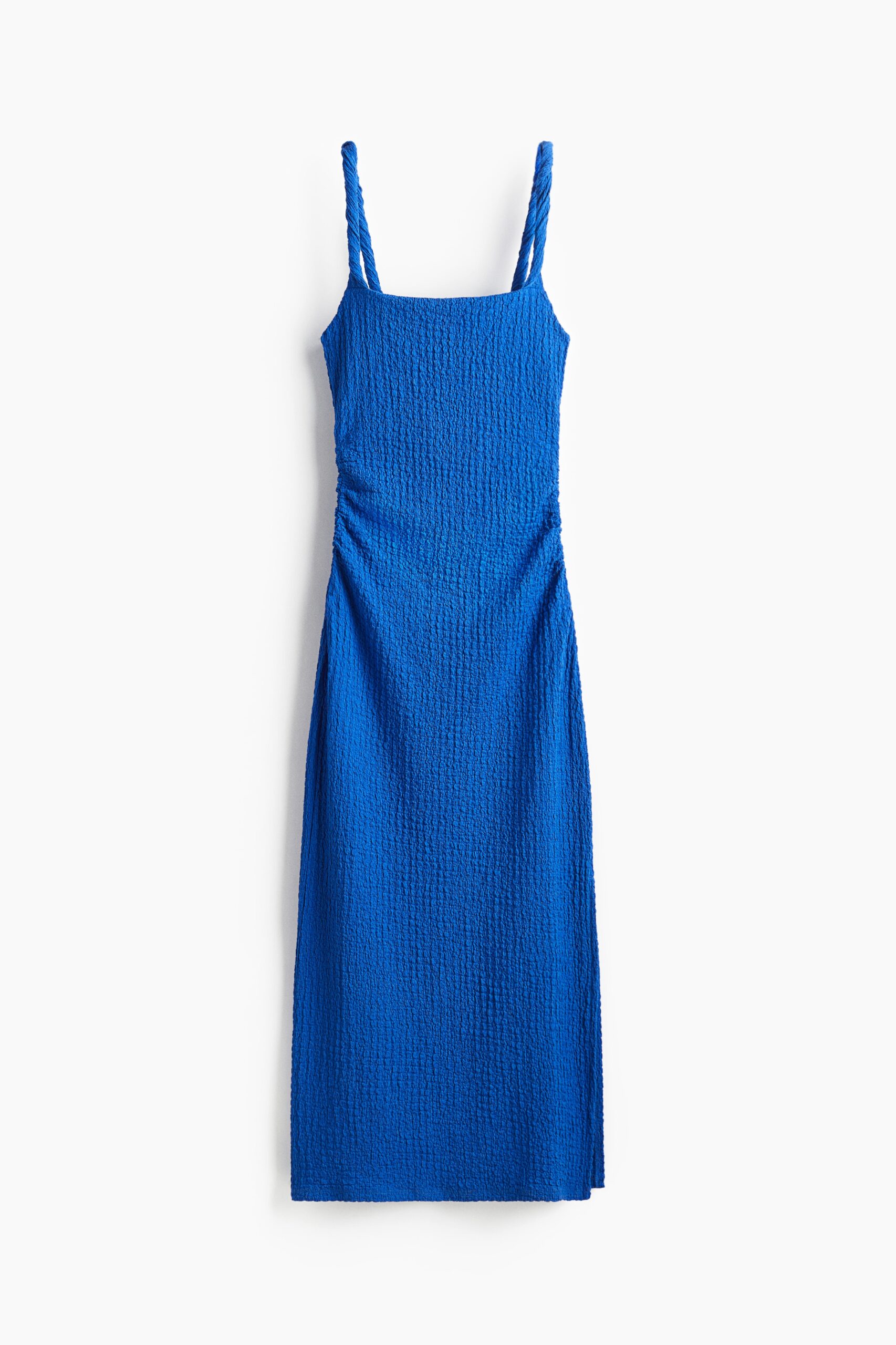 H & M - Midi-jurk van structuurtricot - Blauw H & M - Midi-jurk van structuurtricot - Blauw