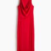 H & M - Gedrapeerde maxi-jurk - Rood