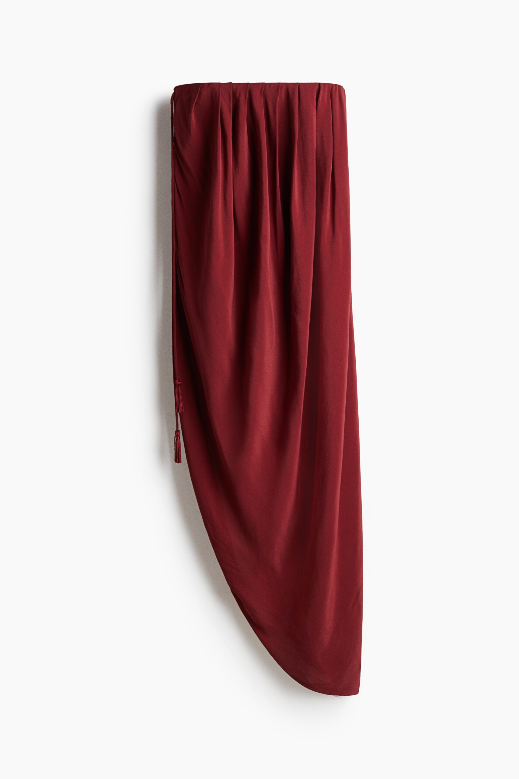H & M - Gedrapeerde bandeaujurk - Bordeauxrood