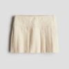 H & M - Twill plooirok - Lichtbeige