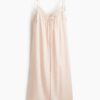 H & M - Jurk met broderie anglaise - Poederroze