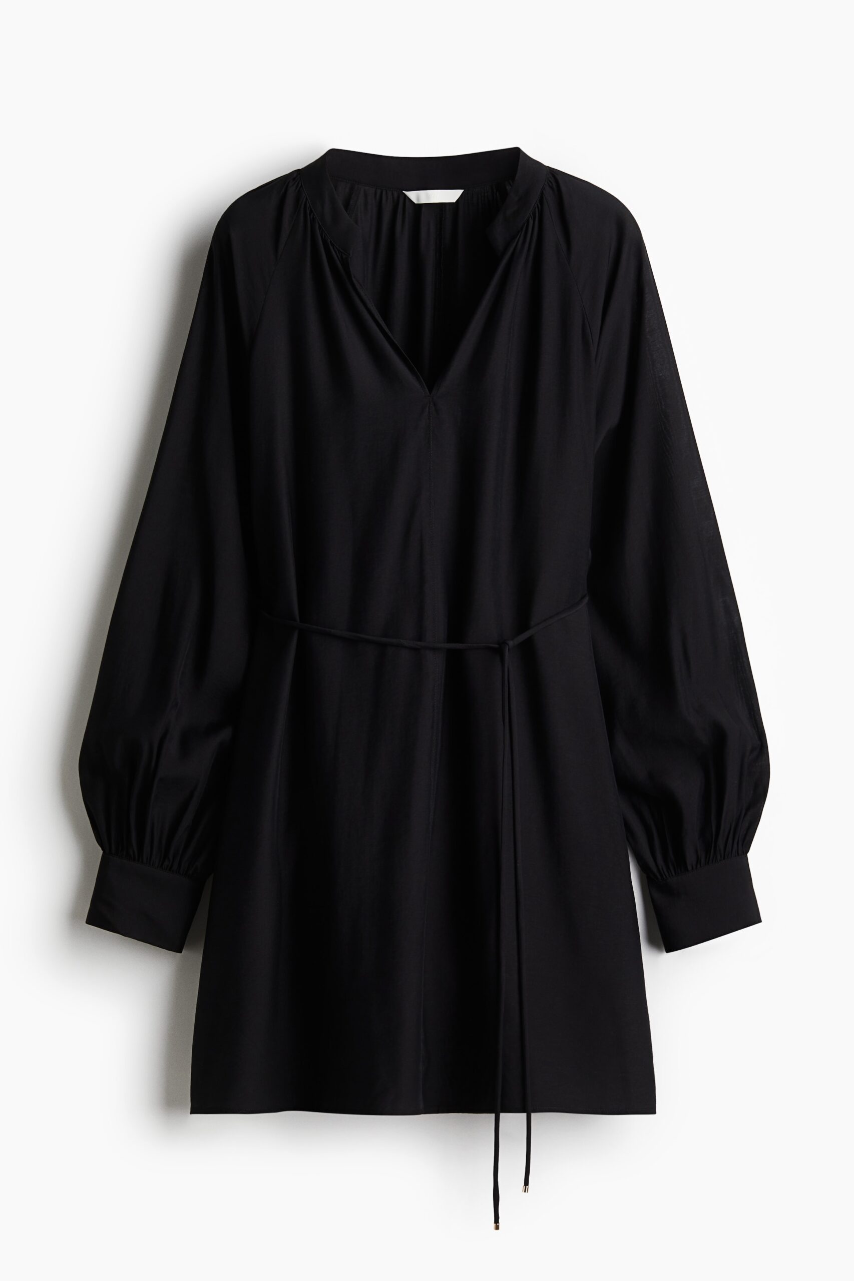 H & M - Tuniekjurk met strikceintuur - Zwart