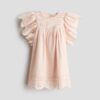 H & M - Jurk met broderie anglaise - Lichtroze