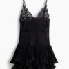 H & M - Strappy jurk van kant - Zwart
