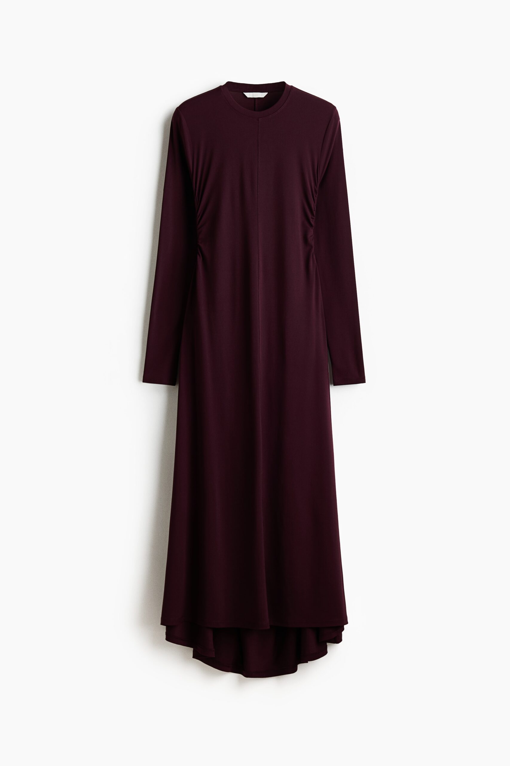 H & M - Tricot jurk met rimpeleffect - Bordeauxrood