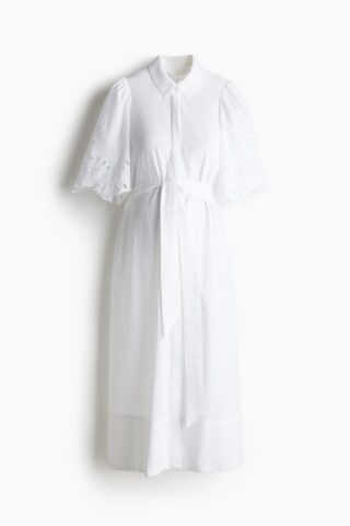 H & M - MAMA Overhemdjurk van katoen - Wit