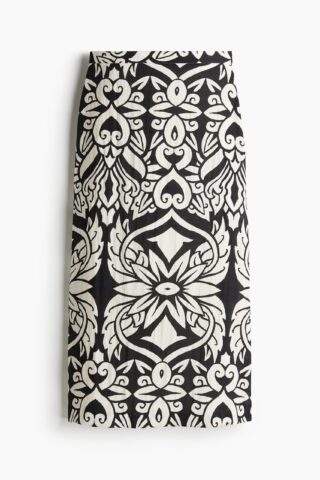 H & M - Kokerrok - Zwart/Dessin