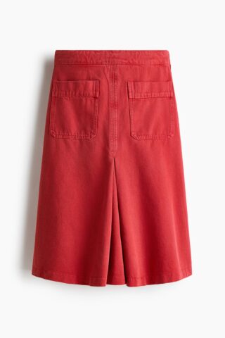 H & M - A-linerok van twill - Rood