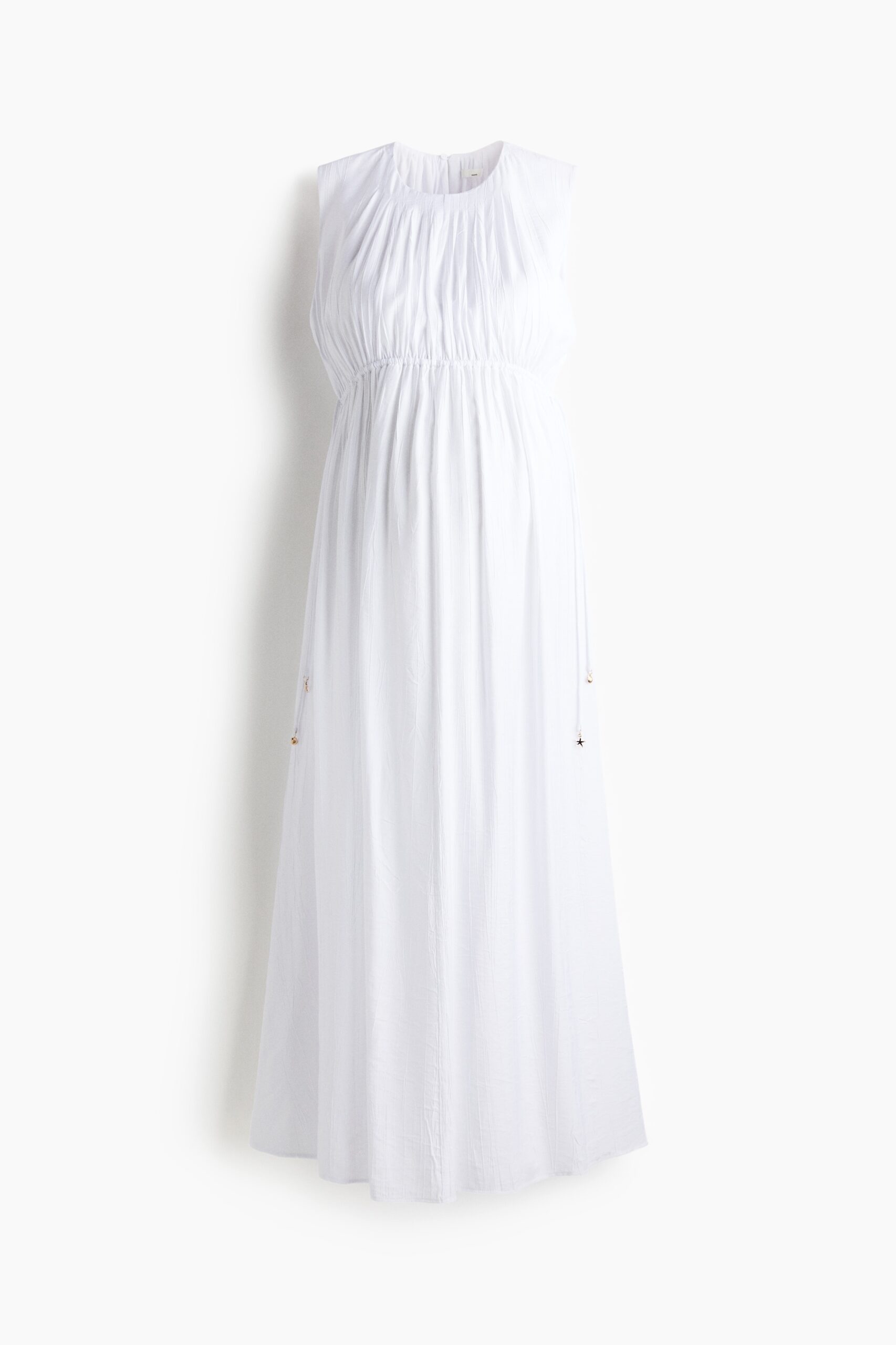 H & M - MAMA Jurk met drawstrings - Wit H & M - MAMA Jurk met drawstrings - Wit
