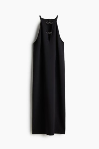 H & M - Jurk met strikken - Zwart