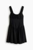 H & M - Ingerimpelde jurk van twill - Zwart