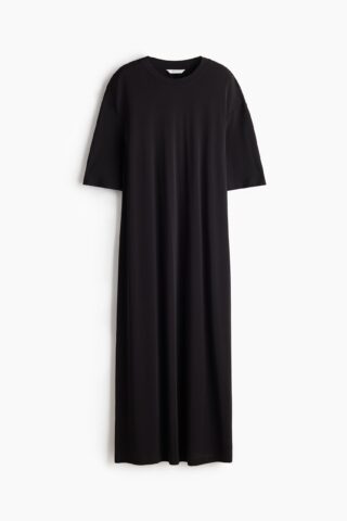 H & M - Lange T-shirtjurk - Zwart