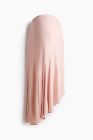 H & M - MAMA Asymmetrische satijnen rok - Poederroze