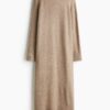 H & M - Gebreide maxi-jurk - Dusty Beige