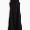 H & M - Jurk van linnenmix - Zwart
