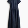 H & M - Denim maxi-jurk - Donker Denimblauw
