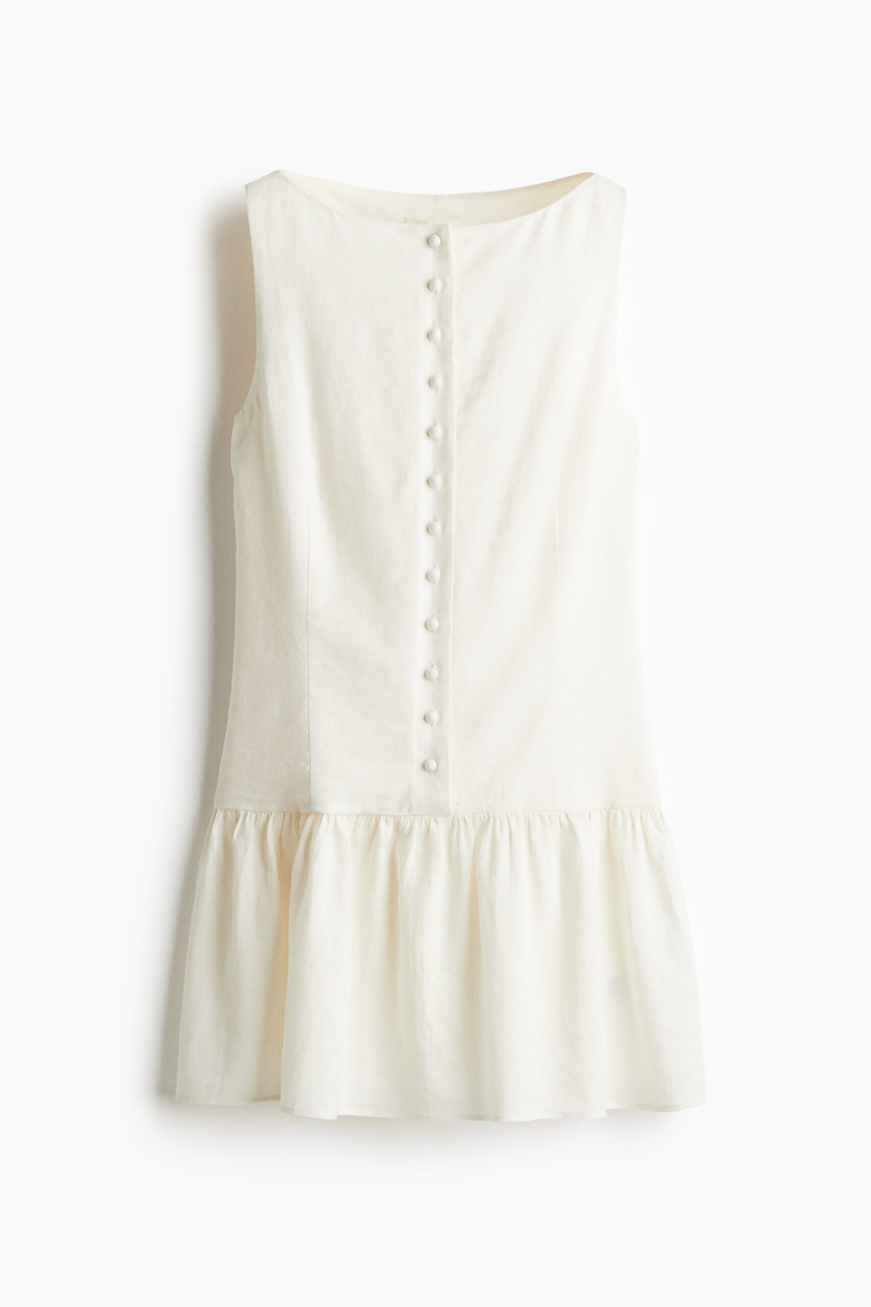 H & M - Jurk van linnenmix - Roomwit H & M - Jurk van linnenmix - Roomwit