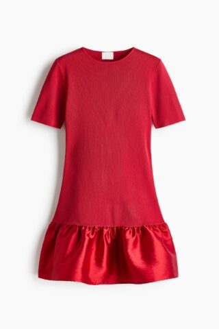 H & M - Gebreide jurk - Rood