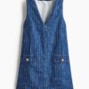 H & M - Denim jurk met V-hals - Denimblauw/Krijtstrepen