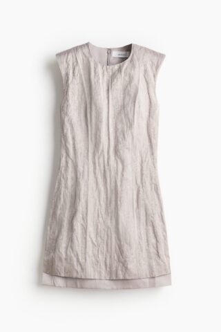H & M - Jacquardgeweven jurk - Lichtgreige