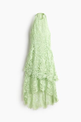 H & M - Kanten halterjurk - Lichtgroen