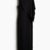 H & M - Jurk met asymmetrisch capedetail - Zwart
