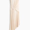 H & M - Asymmetrische jurk met gedraaid detail - Lichtbeige