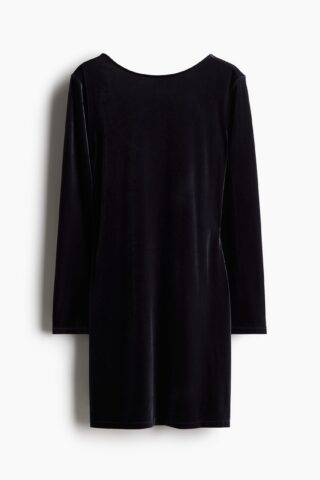 H & M - MAMA Velours deep-backjurk - Marineblauw