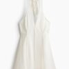 H & M - Denim halterjurk - Wit