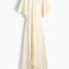 H & M - Satijnen midi-jurk - Roomwit