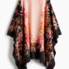 H & M - Kaftanjurk met print - Lichtroze/Bloemen