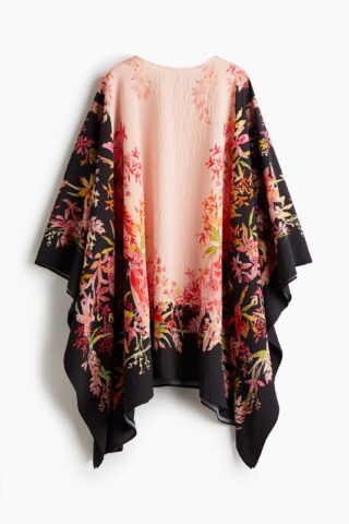 H & M - Kaftanjurk met print - Lichtroze/Bloemen
