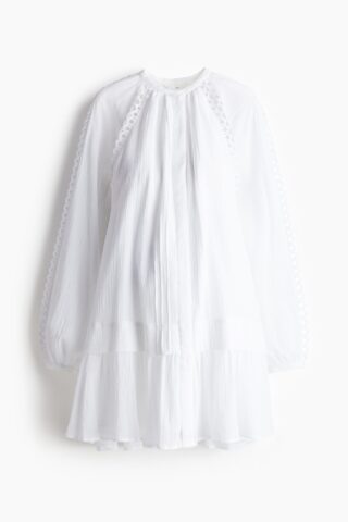 H & M - MAMA Before & After Katoenen jurk - Wit