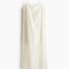 H & M - Slip-on jurk met borduursel - Roomwit