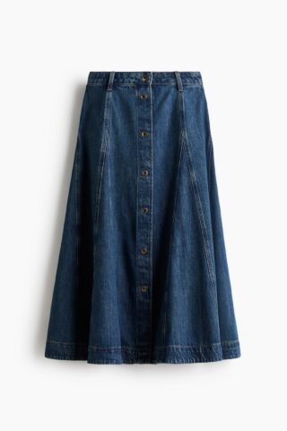 H & M - Denim A-linerok - Denimblauw