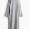 H & M - Gebreide maxi-jurk - Grijs Gemêleerd