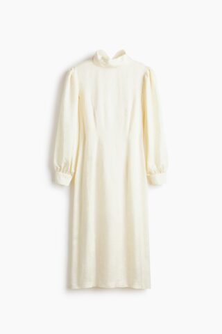H & M - Jurk met strikbanden - Roomwit