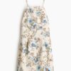 H & M - Strappy open-backjurk - Roomwit/Bloemen