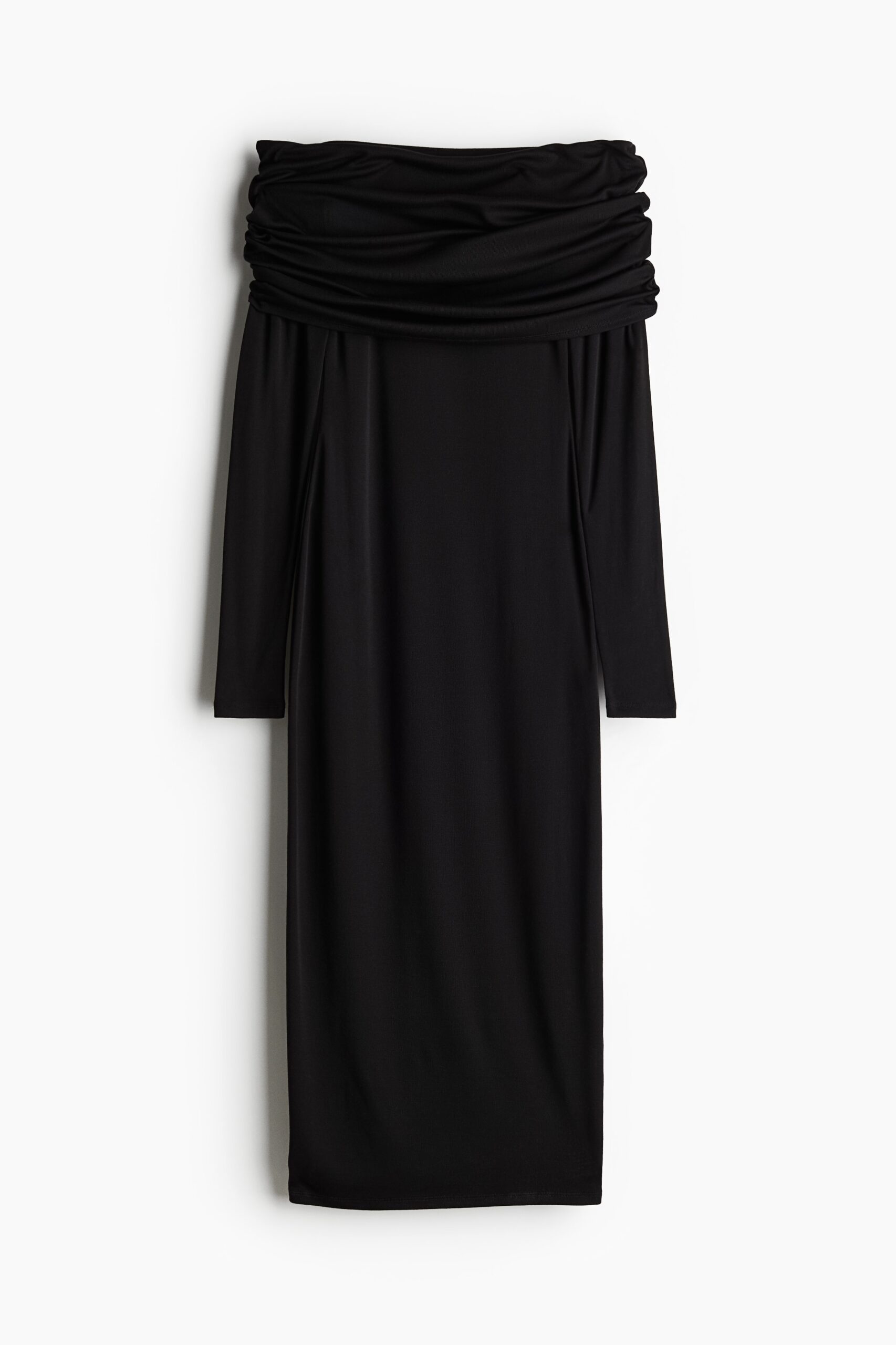 H & M - Off-the-shoulderjurk met omslag - Zwart H & M - Off-the-shoulderjurk met omslag - Zwart